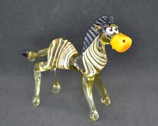 Glass zebra sculpture - Handcrafted glass zebra - Glass zebra figurine picture