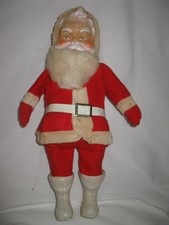 Vintage Felt Christmas Santa Claus Figure 1950s or 60s Rubber Face 14