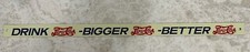 Vintage Pepsi Cola Door Push Tin Sign Double Dot Original Rare Bigger Better 15” picture