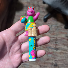 Super Rare Vintage Barney Lip Balm Holder With the original chapstick. picture