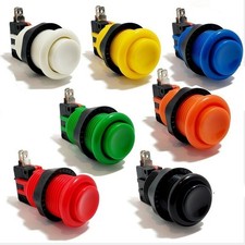 Arcade Push Button 6 X 28MM Standard with Microswitch - Happ Style -6 colors picture