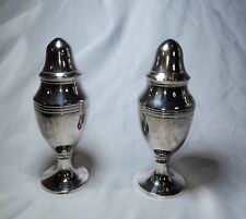 Vintage Silver Plate Salt & Pepper Shakers Cellars Very Good Condition 5