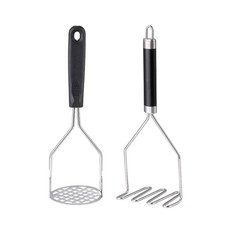 2PCS Potato Masher Heavy Duty Stainless Steel Mashed Potatoes Masher Masher Ki picture