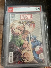 Marvel vs Capcom Captain America vs Guile Silver Variant Cover psa 9.6 picture