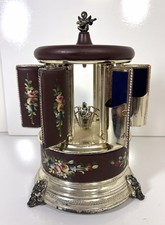 Vintage Reuge Musical Carousel Cigarette/Lipstick Holder Swiss Movement NOT WORK picture
