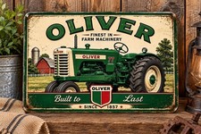 Oliver Farm Tractor Advertising New Metal 12 x 8