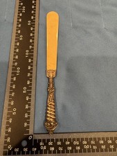 Antique Edwardian Sterling SIlver & Ivory Paper Knife/Letter Opener based marks picture