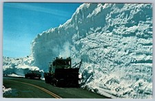 Beartooth Pass Rotary Snowplow Opening Yellowstone NE Entrance Postcard Chrome picture