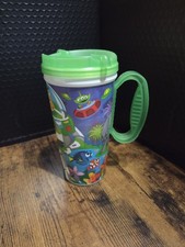 Disney Parks Pixar Souvenir Cup – Buzz, Nemo, McQueen, Dory – Green Lid Handle picture