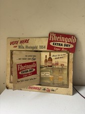 VINTAGE VOTE FOR MISS RHEINGOLD 1953 - ELECTRIC MOTION DIE CUT ADVERTISING SIGN picture