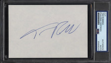 TIM ROBBINS Actor SHAWSHANK REDEMPTION Signed Autograph Cut 3.5 x 5 PSA picture
