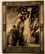 WWI Columbia Gives to Her Son Wounded in Action Certificate Penn 109th McNamee picture