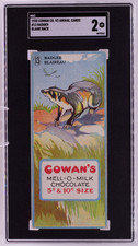 1920 V2 Cowan Co. Animal Cards #13 Badger Blank Back SGC 2 Good Mell-O-Milk picture