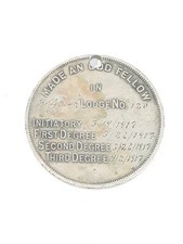Vtg 1917 Made An Odd Fellows In Lodge Membership Coin FLT Lodge 120 picture
