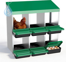 Chicken Nesting Box, 6 Compartments Egg Laying Nests Boxes for Hens picture