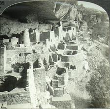 Keystone Stereoview Cliff Palace, Mesa Verde, Colorado 600/1200 Card Set #1135 picture