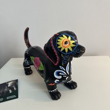 HSUS Halloween Dachshund Statue SUGAR SKULL Day of the Dead Dia De Los Muertos picture