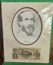 Vintage Sketched bust Portrait of Jubal Early,  Confederate Lieutenant... picture