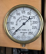 1927 VINTAGE STEAMPUNK AUTOMATIC FIRE SPRINKLER WATER US GAUGE USG RARE picture