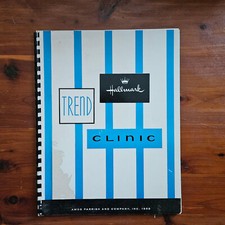 Vintage 1950s Hallmark Trend Clinic Spiral Blank Paper Employee Notebook picture