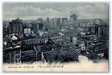 c1910's Bird's Eye View Chicago Illinois IL, Buildings Scene Antique Postcard picture