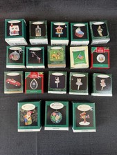 Large Lot of 18 Hallmark Keepsake Mini-Miniature Christmas Ornaments w/ Boxes picture