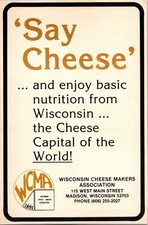 Wisconsin Cheese Makers Association 115 West Main St Madison WI 1979 Ad 4AF2-8 picture