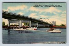 Baker's Haulover Bridge FL Kenilworth Sea View Hotels Florida Vintage Postcard picture