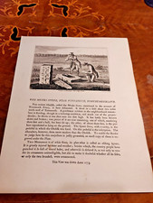 1773 Francis Grose Antique The Monks Stone, Near Tinemouth, Northumberland Print picture