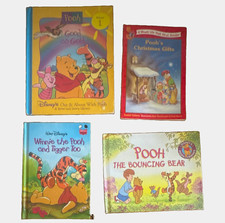 Vintage 1990s Disney Winnie the Pooh Books Lot of 4 Grolier Scholastic picture