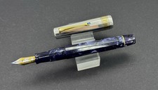 1998 Omas Arte Italiana Paragon Blue Royale, Sterling Cap, 18k Med. - Serviced picture