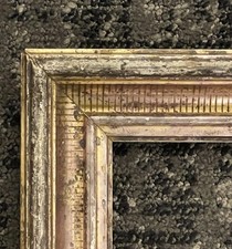 ANTIQUE FITs 8”x10” GOLD GILT PRIMITIVE VICTORIAN EARLY COVED PICTURE FRAME AAFA picture
