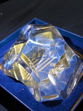 Val St Lambert Crystal Iceberg Mountain Paperweight 1980 US Olympic Seal Limited picture