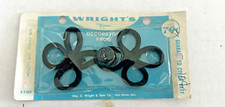Vintage Wright’s Decorative Sewing Frog Black NOS New Rayon/Cotton 7707 1960s picture