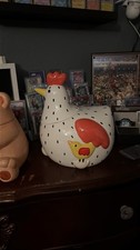 Certified International spotted hen & chick cookie jar By Pat Meyers. Mint Cond picture