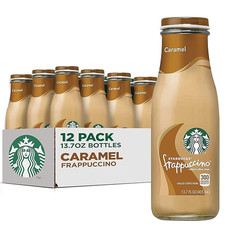 Starbucks Frappuccino Coffee Drink, Caramel Flavor, 13.7 fl oz Bottles (12 Pack) picture