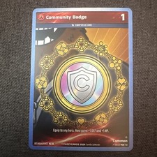 FUZZYCARDS , 1ST EDITION- Community badge 140/150 Mint picture