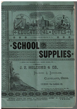 VTG 1886 SCHOOL SUPPLIES CATALOG CLEVELAND, OH MAPS/CHARTS/GLOBES/PENS/BOOKS++ picture