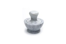 Marble Mortar and Pestle Set White Small 4