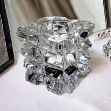 Mikasa Skylight Cube Clear Lead Crystal Tea Light Candle Holder Candle Holder picture