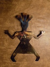 Native American Navajo Kokopelli Metal Art Wall Clock Decor picture