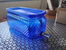 Vintage/Antique Depression Glass Refrigerator Water Dispenser Cobalt Blue picture