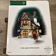 Dept 56 #58725 E. Tipler Agent for Wine & Spirits Dickens no cord /no light picture