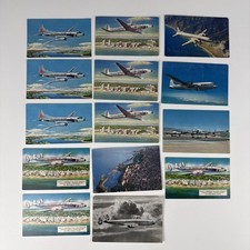 14 Vintage Airplane Postcards Lot Commercial Airlines Aviation Travel Views picture