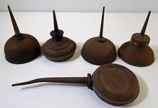 Atq Oil Squirt Can Thumb Oilers Lot 5pc Eagle Singer Machines Engines Steam picture