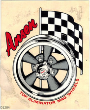 Ansen Top Eliminator Mag Wheels VTG 1960's Water Slide Decal 5