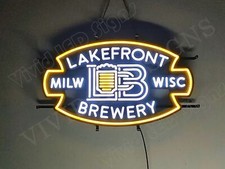 Lakefront Brewery Beer Milwaukee Vivid LED Neon Sign Light With Dimmer 24