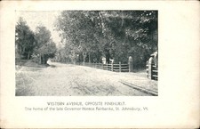 St. Johnsbury VT Western Avenue Opposite Pinehurst c1900s-10s Vintage Postcard picture