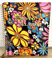 Vintage 1960’-70’s Photo Album Bright Flower Pattern Hippie/ Colorful/Groovy picture