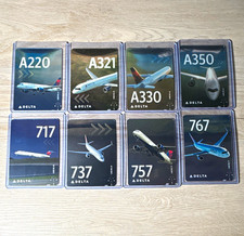 Delta Air Lines Aircraft Model Collector Card Lot (8) FULL NEW RELEASE SET picture